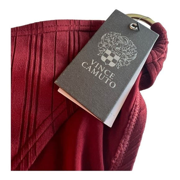 Vince Camuto Ring-accent Rib Knit Jersey Bikini Bottom in Sangria Size Medium - Picture 6 of 12